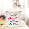 AXYAA Best Mom French Print Enamel Coffee Mug - Home Drinkware Gift