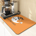 Axyaa Silicone Pumpkin Drying Mat: Halloween Kitchen Decor Absorbent Placemat & Cup Holder