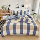 Axyaa Small Stripes Cotton Four-Piece Bedding Set