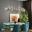 Axyaa Crystal Chandelier Pendant Lamp for Living and Dining Room Lighting