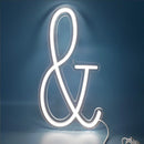 Axyaa Neon Baby Letter Light Sign with Dimmable Base - ABC English Alphabet