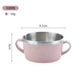 Axyaa Double Layer Rice Soup Bowl with Handle, Children's Tableware