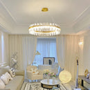 Axyaa Nordic Luxury LED Crystal Chandelier for Elegant Indoor Lighting