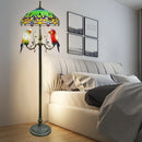 Axyaa Stained Glass Floor Lamp Retro Style for Living Room & Bedroom
