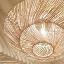 Axya Wabi Sabi Rattan Pendant Light - Japanese Style Wicker Chandelier