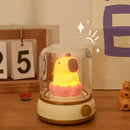 Axyaa Capybara Silicone Night Light: Rechargeable, Dimmable, Cute Cartoon Design