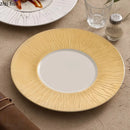 Axyaa Golden Edged Tree Pattern Ceramic Dining Plate Set