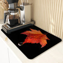 Axyaa Autumn Maple Leaf Absorbent Drying Mat