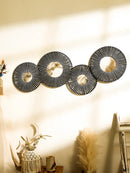 Axyaa Round Wall Mirror with Woven Hemp Rope for Boho Home Decor
