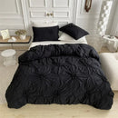 Axyaa Beige 3D Flower Queen Size Duvet Cover Set – Soft Bohemian Bedding