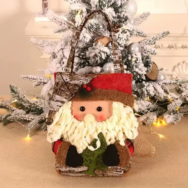 Axyaa Santa Claus Gift Tote Bag: Festive Holiday Home Decoration and Children's Xmas Gift