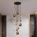 Axyaa Nordic LED Chandelier Modern Irregular Lampshade Living Room Decor