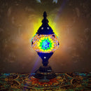 Axyaa Vintage Turkish Mosaic Table Lamp Handcrafted Art Deco Bedside Night Light