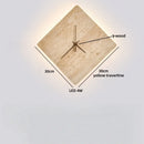 Axyaa LED Wall Clock Yellow Stone Light for Modern Nordic Decor