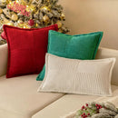 Axyaa Corduroy & Boho Striped Pillow Covers: Soft Broadside Decorative Cushion