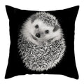 Hedgehog Print Pillow Cover for Home Sofa Decor 45X45cm - Axyaa