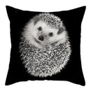 Hedgehog Print Pillow Cover for Home Sofa Decor 45X45cm - Axyaa