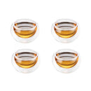 Axyaa Double Wall Glass Teacups Set - 50ml Shot Glasses for Kung Fu Tea & Espresso