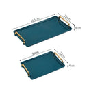 Axyaa Rectangular Plastic Tray with Handle for Home, Hotel, and Decor Use