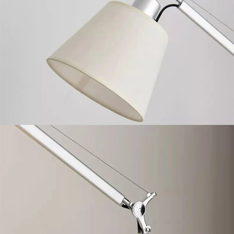Silver Metal Axyaa Table Lamp: Elegant E27 Bulb Desk Light for Bedroom, Foyer, Study