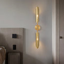 Axyaa Golden Metal LED Wall Lamps for Bedroom & Living Room Wall Decor