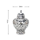 Golden Ceramic Vase for Artistic Flower Arrangement by Axyaa