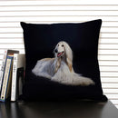 Axyaa Dog & Cat Pattern Linen Cushion Cover for Living Room Decor