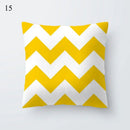 Axyaa Yellow Geometric Print Cushion Pillowcase - 45x45cm