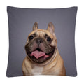 Axyaa Cute Dog Photo Polyester Cushion Cover for Home Sofa Car