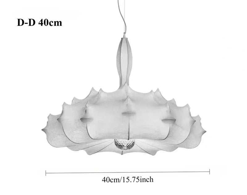 Axyaa Wabi Sabi Silk Pendant Lights: Modern Home Decor Chandelier