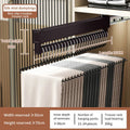 Axyaa Sliding Pants Rack: Aluminum Wardrobe Organizer, Wall-mounted Collapsible Clothes Holder