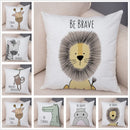 Axyaa Nordic Animal Pillow Case Decor Cover for Sofa - Jungle Theme