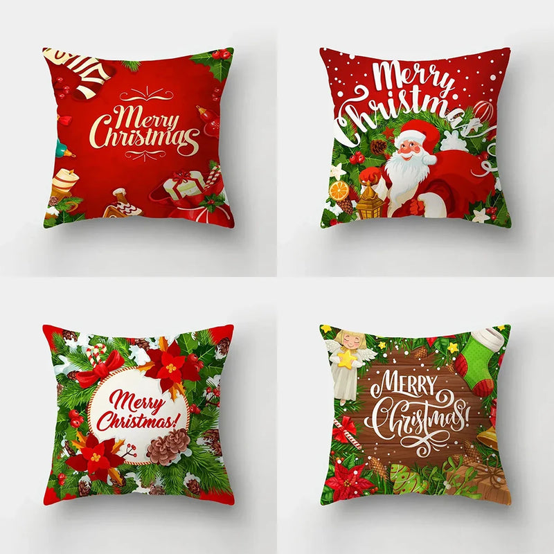 Merry Christmas Santa Claus Pillowcase by Axyaa: Festive Home Decor Gift