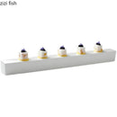 Axyaa White Ceramic Long Strip Plate Square Dessert Sushi Snack Molecular Cuisine Specialty Tableware