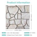 Axyaa 3D Faux Stone Wall Panels, Self-adhesive Tile Stickers for Living Room, TV Background