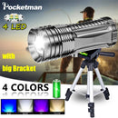 Axya Ultra Bright LED Flashlight with 4 Light Colors