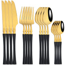 Axyaa Stainless Steel Cutlery Set - 16Pcs Dinnerware & Flatware Silverware Set