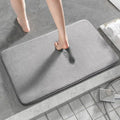 Axyaa Cozy Coral Fleece Bath Mat - Gray