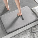 Axyaa Cozy Coral Fleece Bath Mat - Gray