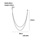 Axyaa Leather Belt LED Chandelier for Living Room
