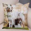 Axyaa Australian Shepherd Pillow Cover - Cute Dog Animal Cushion