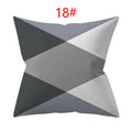 Axyaa 18" Sliver Grey Geometry Striped Pillowcase Home Decor Pillow Cover