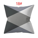 Axyaa 18" Sliver Grey Geometry Striped Pillowcase Home Decor Pillow Cover