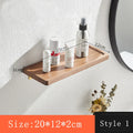 Axyaa Walnut Mirror Front Desk Storage Rack