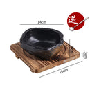 Axyaa Stone Pattern Ceramic Bowl Set - Unique Irregular Design for Soup, Dessert, Sushi