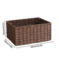 Axyaa Large Woven Storage Basket Home Organizer Wardrobe Closet Clothes Box