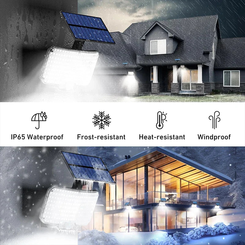 Axyaa Solar Motion Sensor LED Garden Wall Light - Super Bright & Waterproof