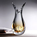 Axyaa Glass Vase: Light Luxury Entrance Decor & Water-Grown Flower Art Home Decoration
