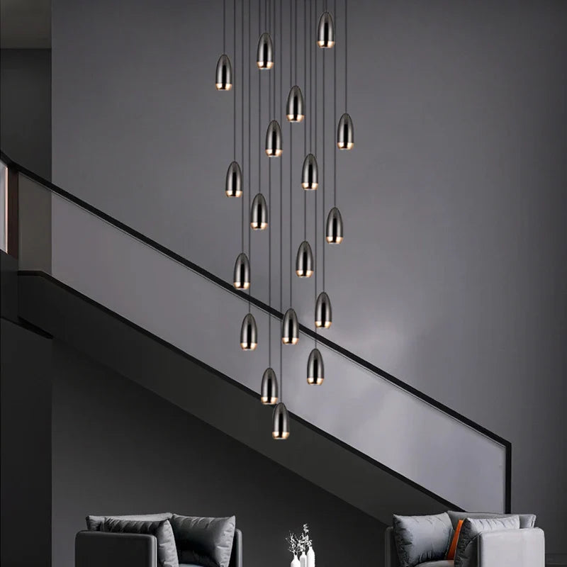 Axyaa Modern LED Chandelier - Designer Villa Pendant Mini Lamp for Kitchen and Living Room