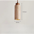 Axyaa Natural Yellow Stone Bedroom Chandelier: Retro LED Pendant Lamp for Home & Restaurant